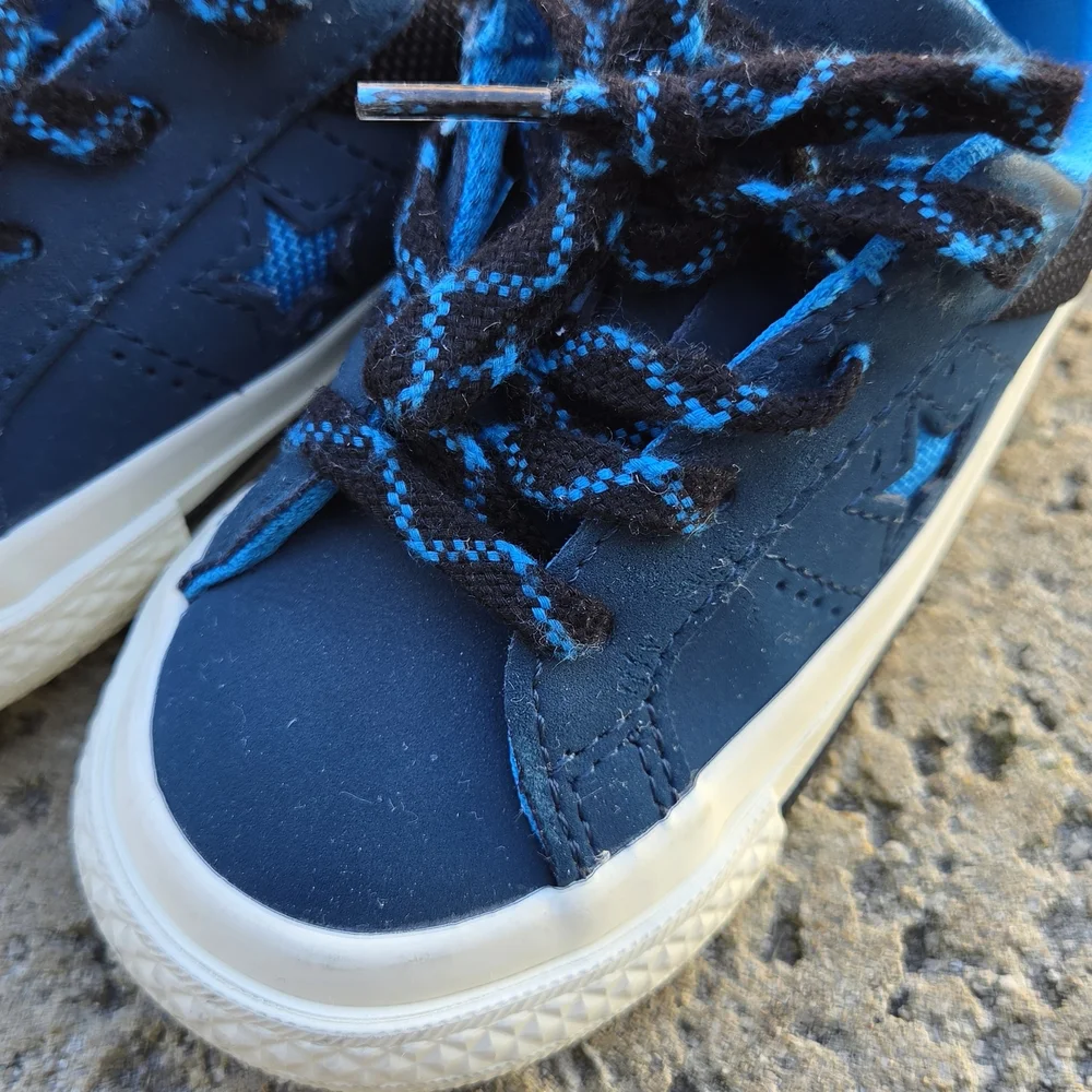Converse Little Kids One Star Blue & Black Casual Shoes
